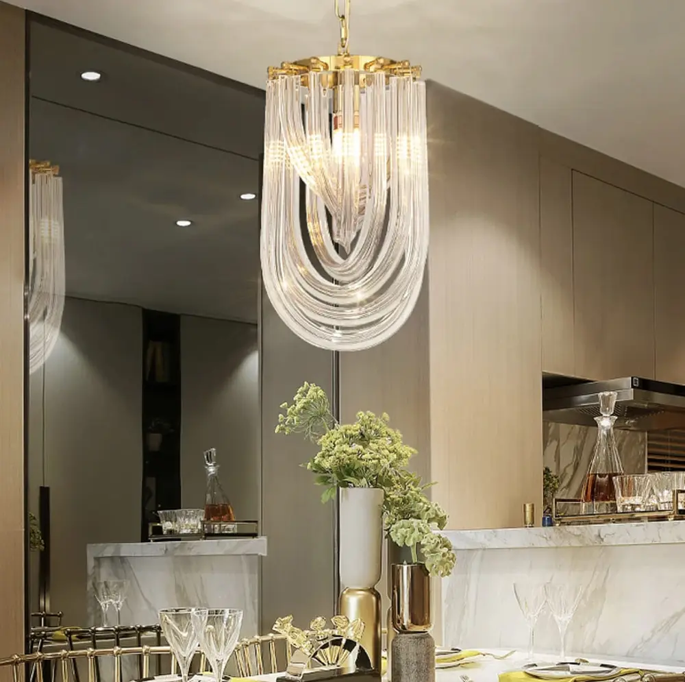 Подвесной светильник Flow Light в золотом каркасе Ø 30 см | Line F | Арт. SA36-300 - фото 13