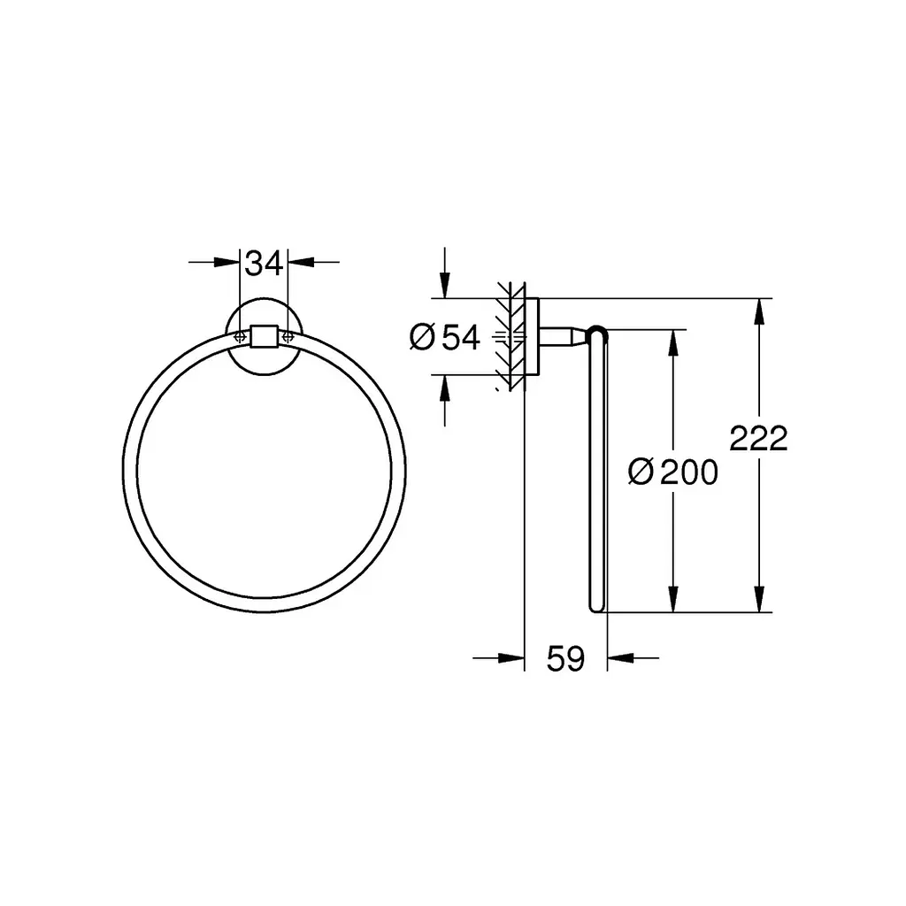 Тримач для рушника Grohe QuickFix Start Cosmopolitan 41167000 Хром - фото 2