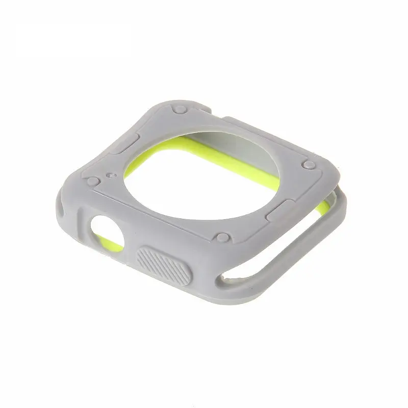 Силиконовый защитный корпус Primo для Apple Watch 38 мм Grey/Yellow - фото 5