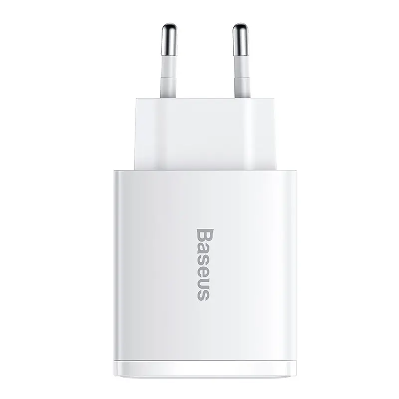 Мережевий зарядний пристрій Baseus Compact Quick Charger 2U+C 30W White [CCXJ-E02] [73374] - фото 2