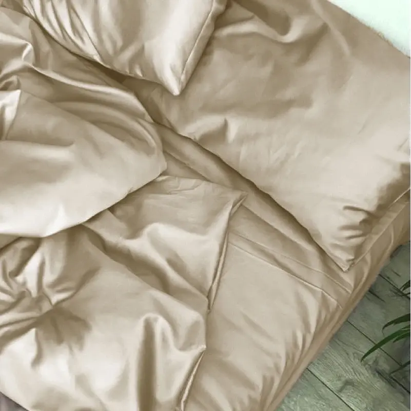 Комплект постільної білизни MirSon Satin Light Pro 10-016 Creamy 2 x 143 x 210 см кремовий (2200010176438) - фото 2