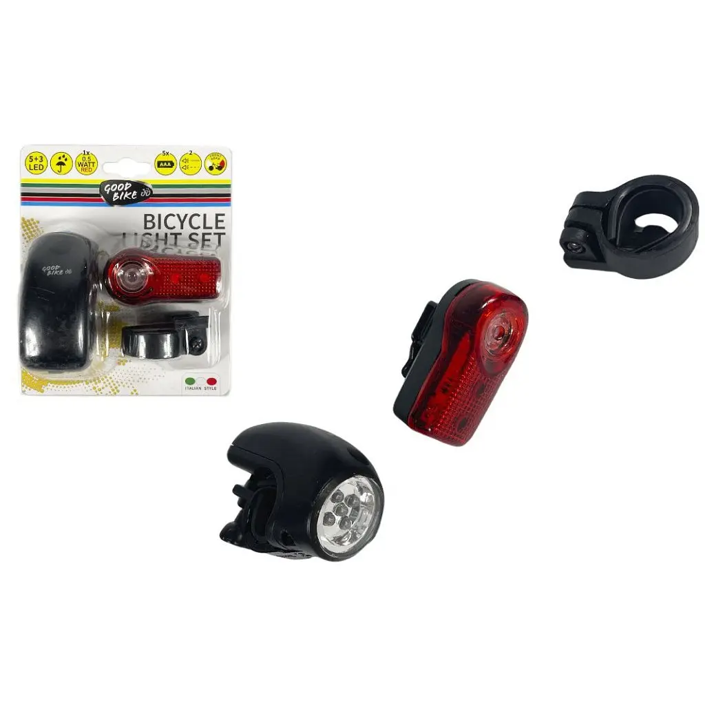 Комплект велофар Good Bike Twins 2 режима 5+3 LED (92306-IS) - фото 10