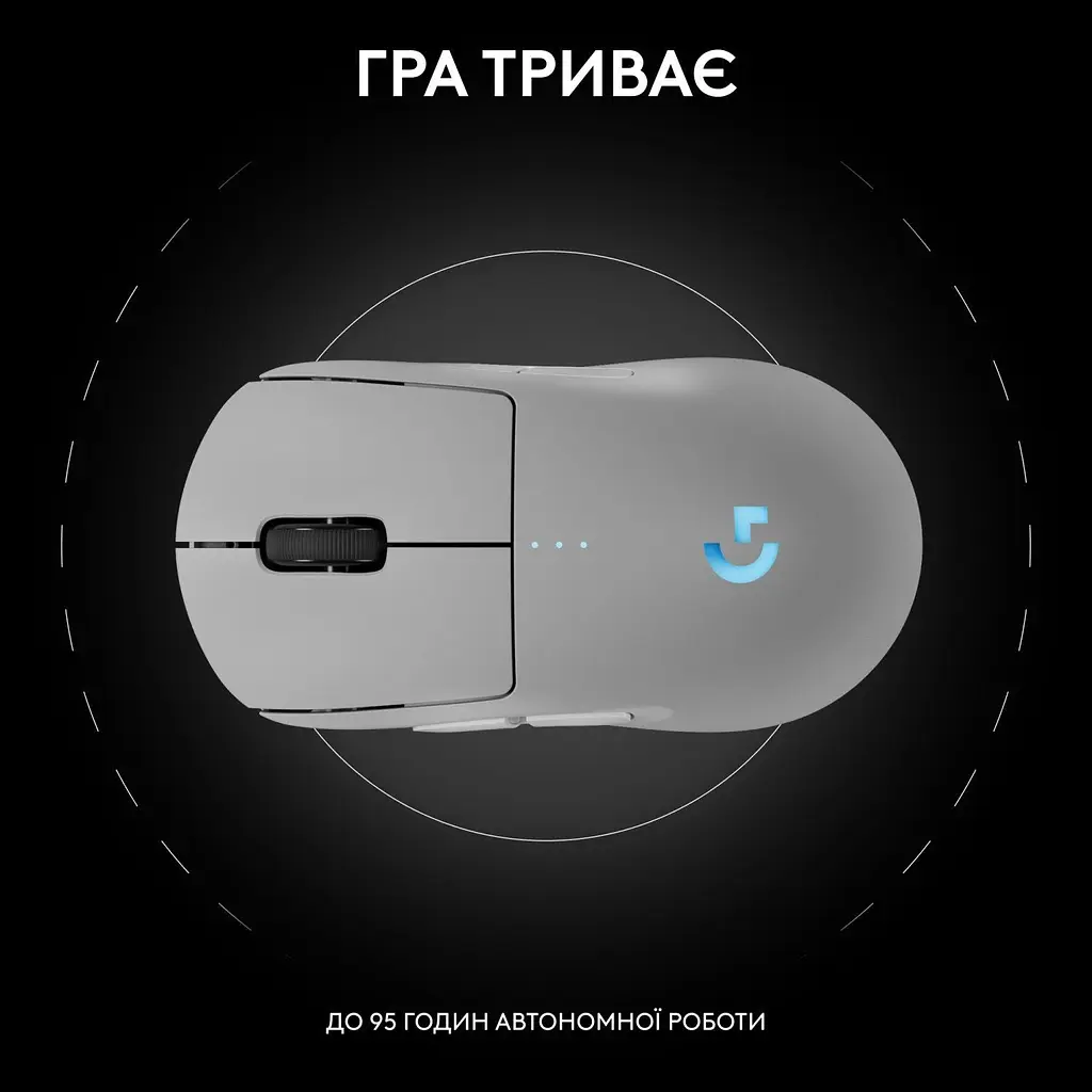 Миша Logitech G Pro 2 Lightspeed Wireless White (910-007302) [118109] - фото 9