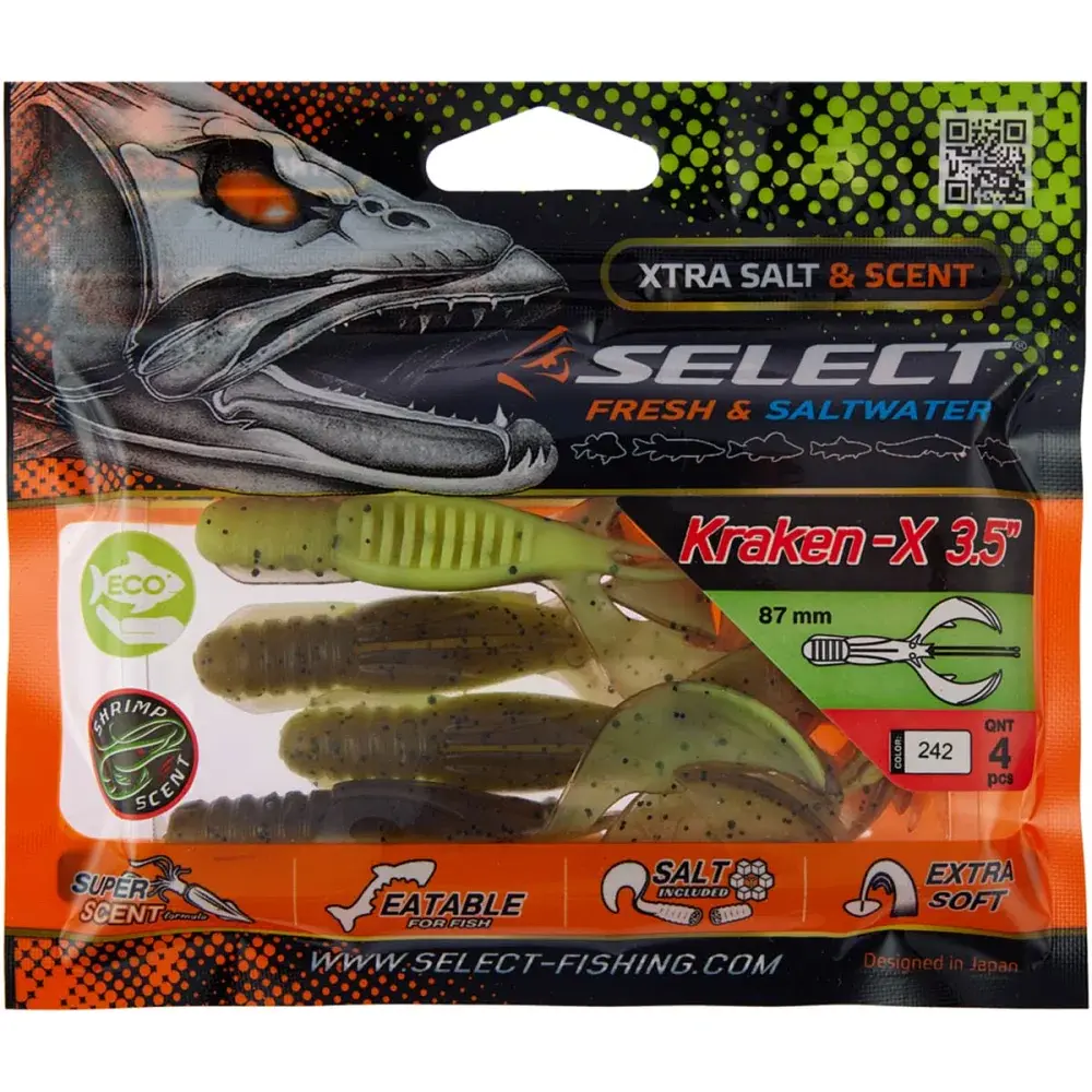Силікон Select Kraken-X 3.5" #242 (4 шт/уп) - фото 2