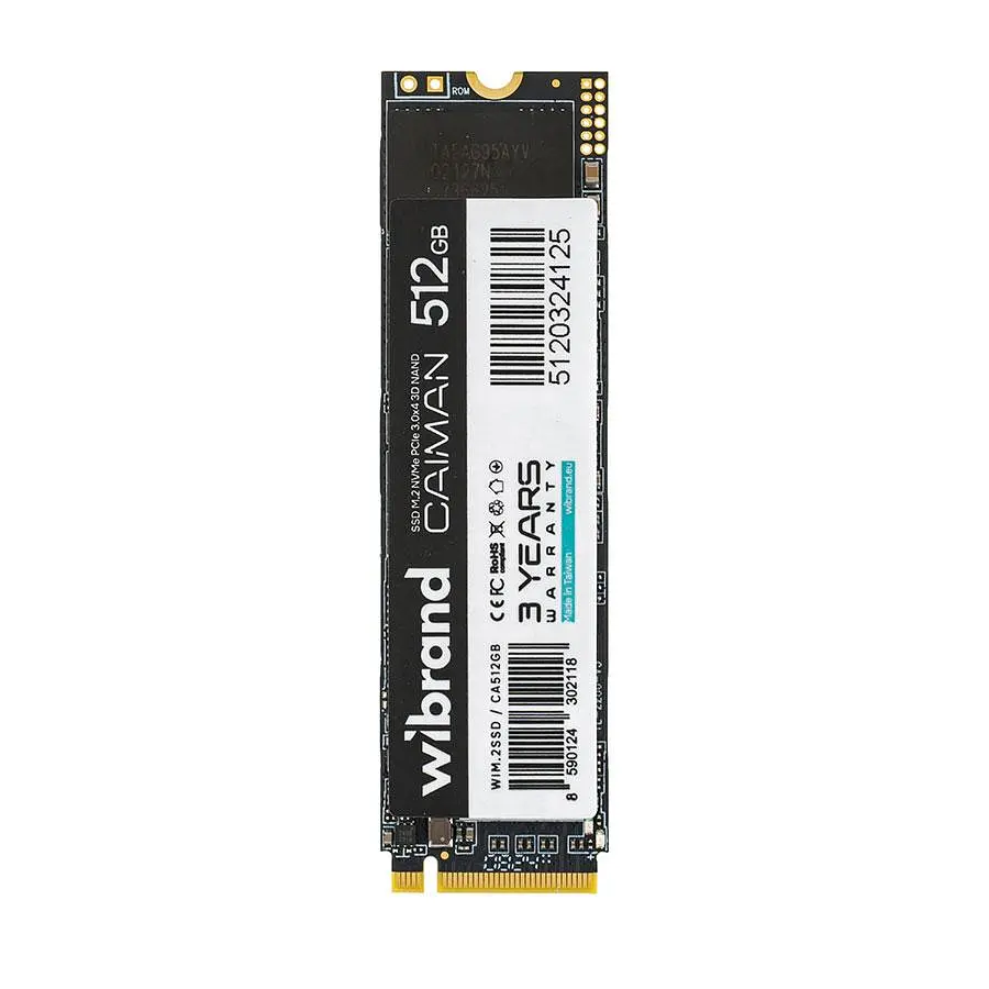 Жорсткий диск M.2 2280 SSD 512Gb Wibrand Caiman NVMe PCI Express 3.0x4 3D NAND TLC зап/чт. 1000/2000Мб/с (WIM.2SSD/CA512GB) - фото 2