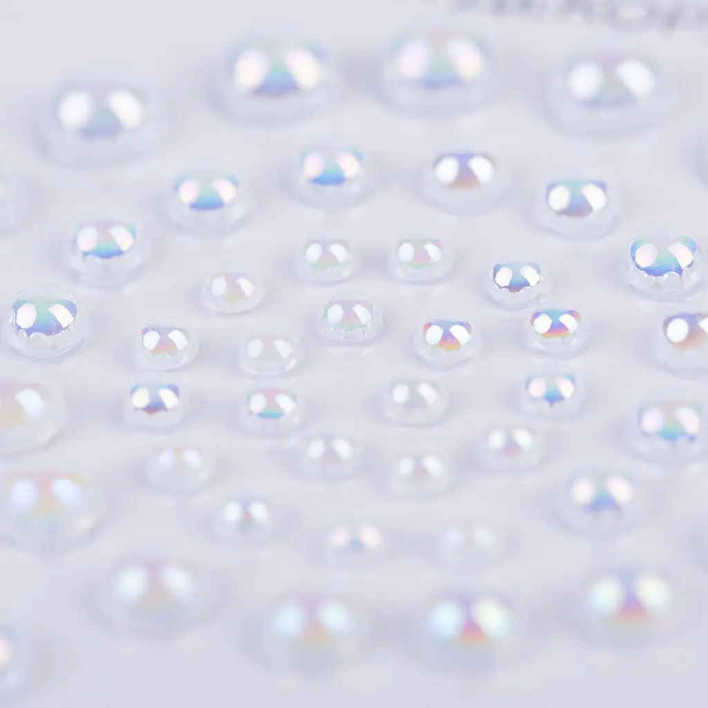 Жемчужины Santi самоклеющиеся 50 шт. белые радужные (952648) - фото 2