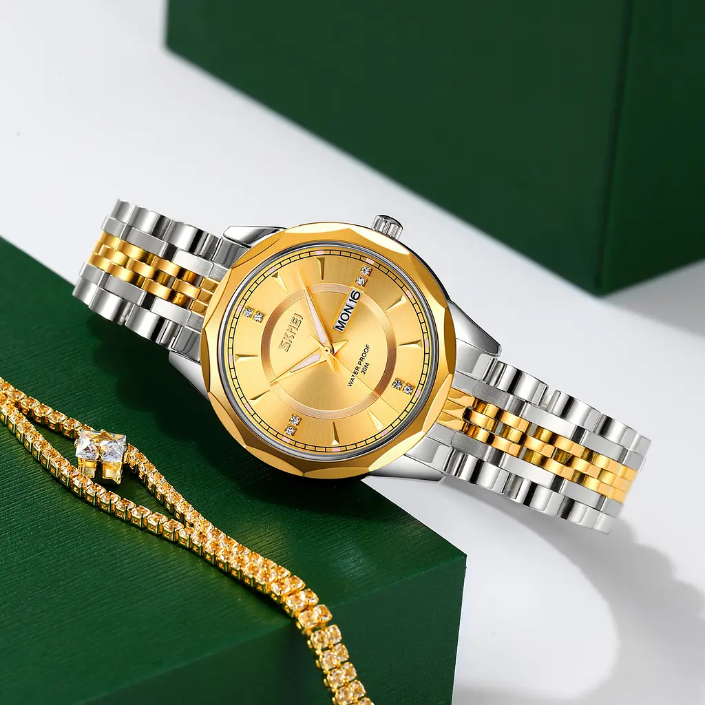 Наручний годинник жіночий 9264TGDGD Silver/Gold-Gold Skmei acs0029826 - фото 3