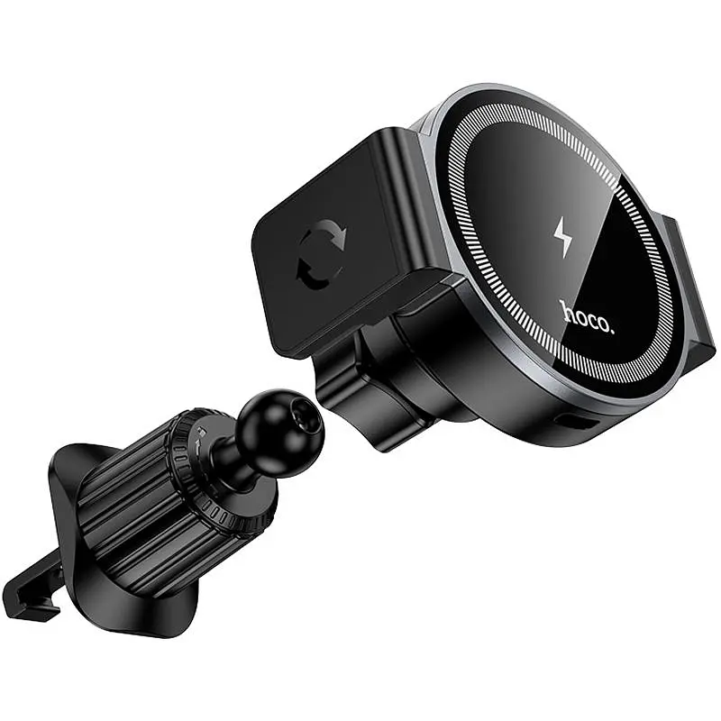 Автотримач із БЗУ HW35 Power 15W (air outlet) Black Hoco teh0029273 - фото 4