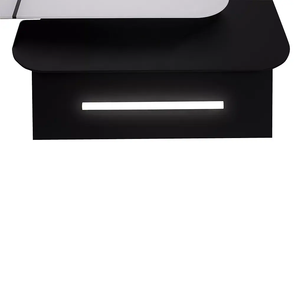 Вытяжка декоративная наклонная Perfelli DNS 6753 B 1100 WH/BL LED Strip - фото 5