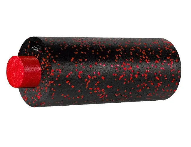Массажный ролик (роллер) гладкий PowerPlay PP-4348 2 in 1 EPP Foam Roller Черно/Красный (33x14 см) (PP_4348_Red_(33*14)) - фото 2