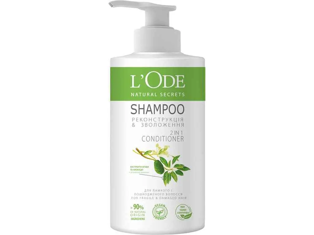 Шампунь L'Ode 900мл Natural secrets для Ламкого та пошкодженого волосся