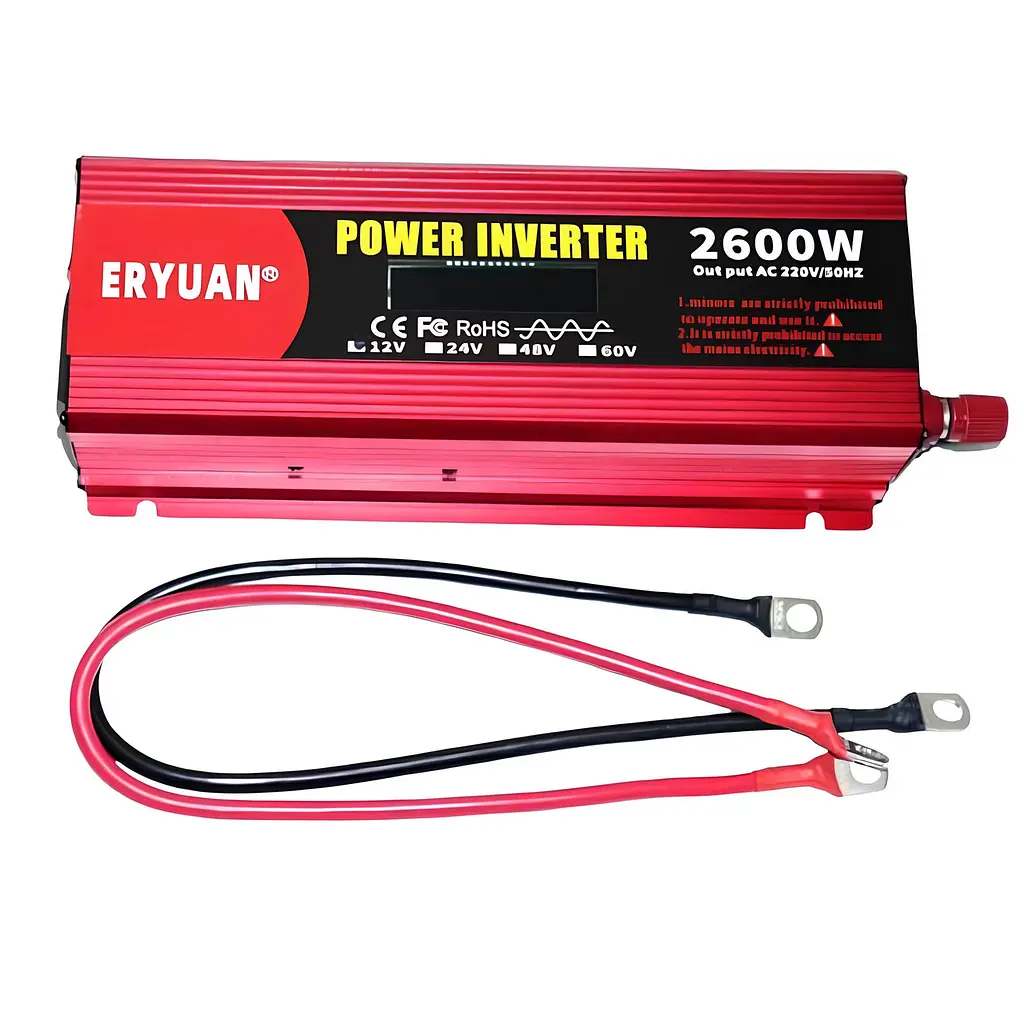 Перетворювач напруги 2600W 12V у 220V з чистою синусоїдою та LCD-дисплеєм - фото 5