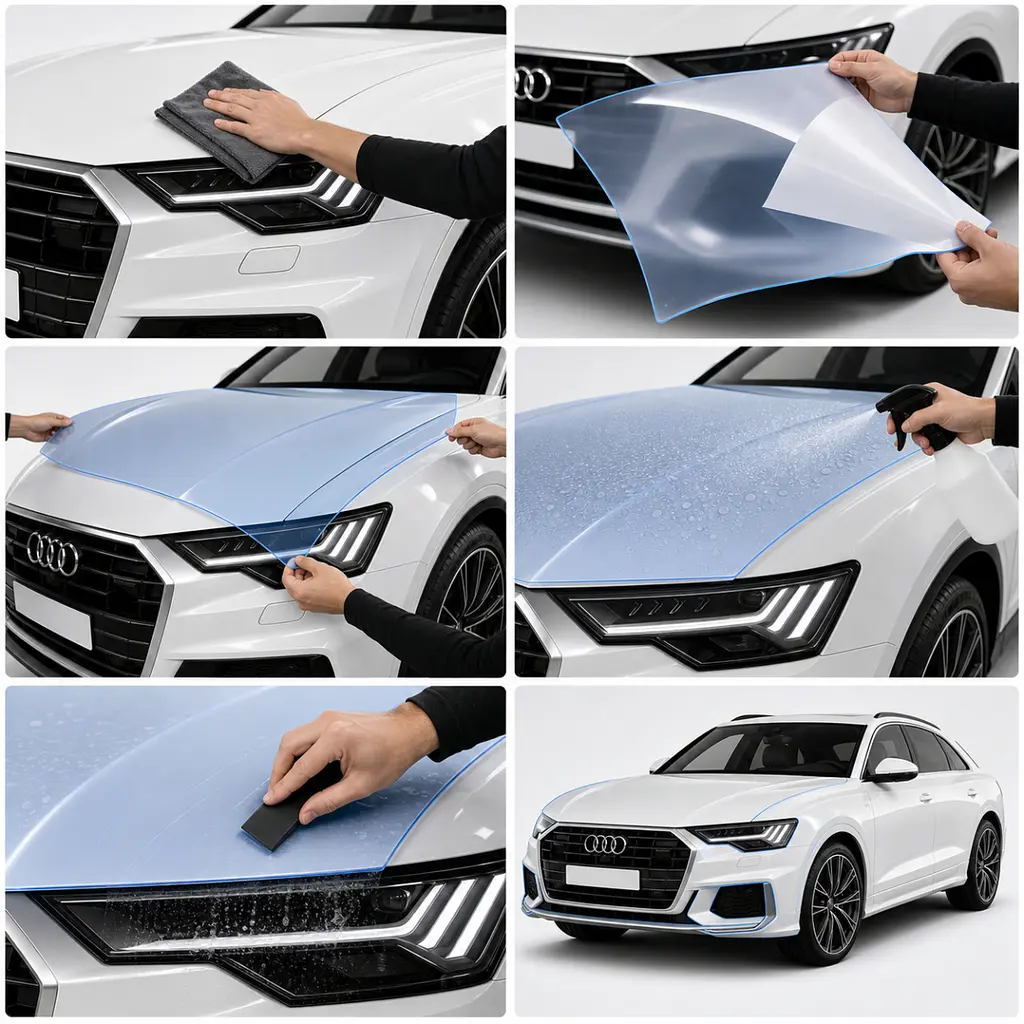 Антигравійна захисна бронеплівка за лекалами для Audi Q8 4M facelift 2024- передня частина авто (капот бампер крила)) - фото 3
