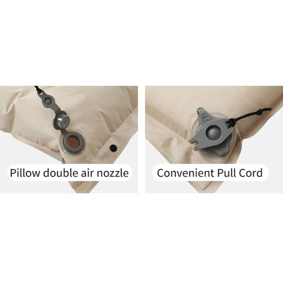 Коврик надувной с подушкой Naturehike CNK2550WS025 60мм Зеленый - фото 4