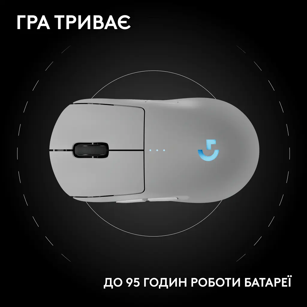 Мишка Logitech G Pro 2 Lightspeed Wireless White (910-007302) - фото 12
