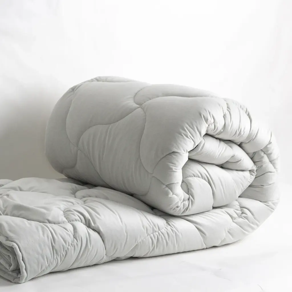 Ковдра ТЕП Velour світло-сіра зі штучним наповнювачем Double Air 180x210 см - фото 8