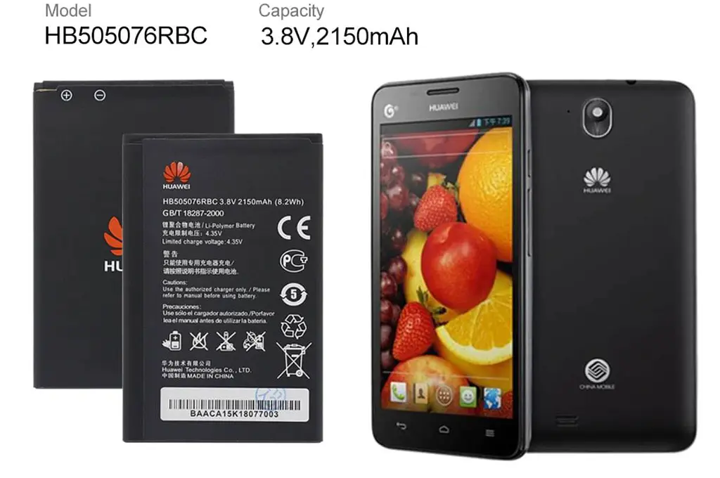 Акумулятор HB505076RBC для Huawei Y3 II LUA-U22/G610/G700/G610/Y600/G700/A199/C8815 (04026) - фото 2