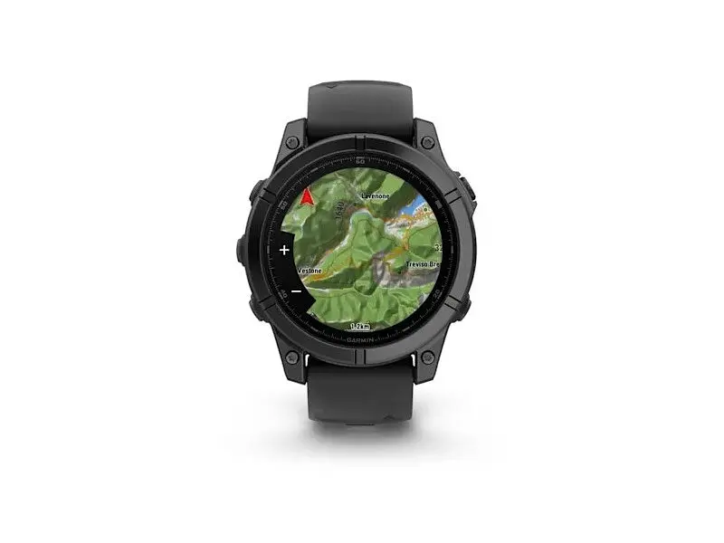 Смарт-годинник Garmin Fenix E 47mm AMOLED Slate Gray Steel with Black Silicone Band (010-03025-03/01) - фото 4