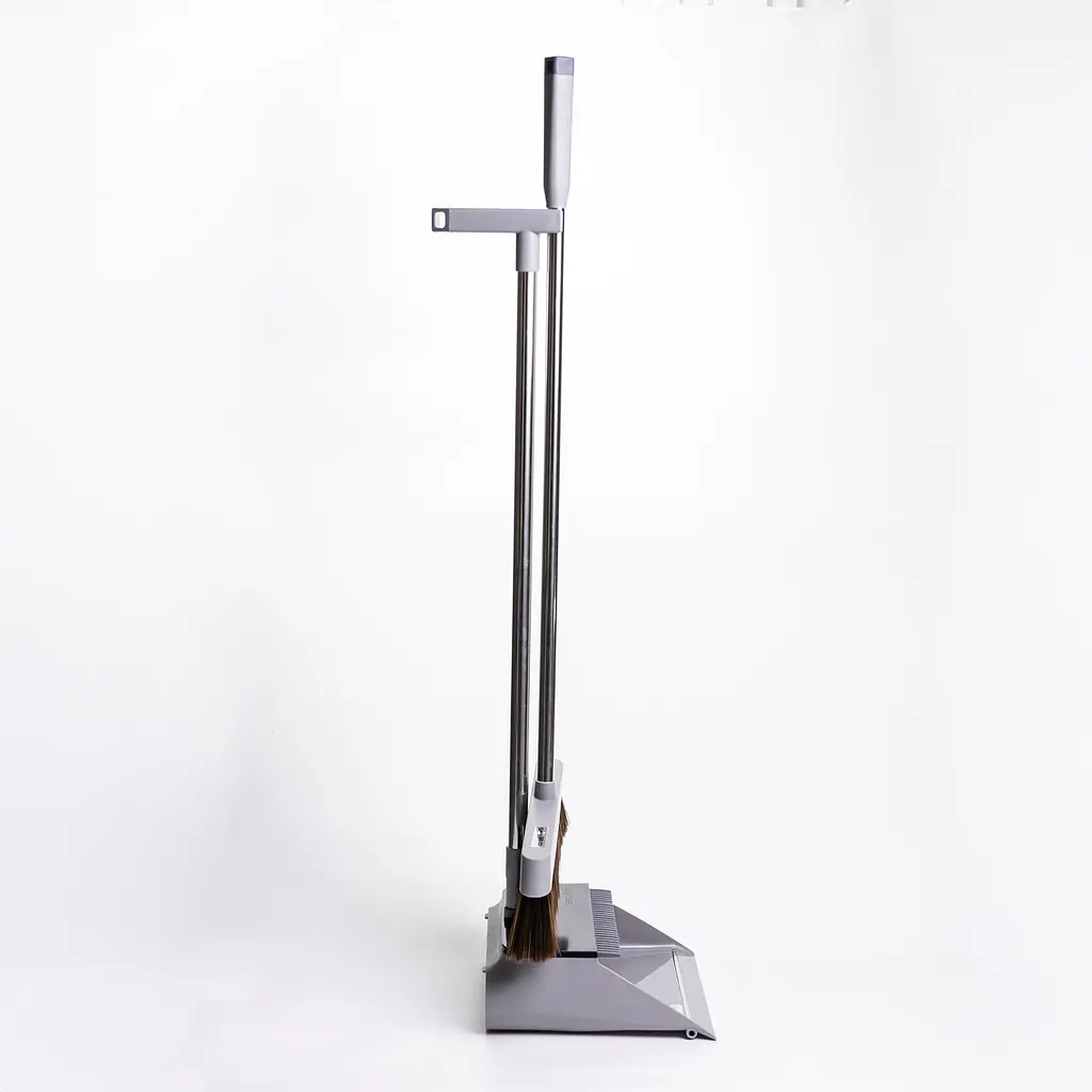 Комплект для прибирання віник з совком, сірий Yiwu HP-35015-10G - фото 5