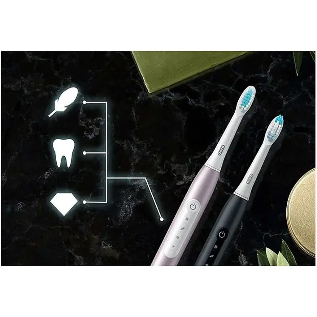 Електрична зубна щітка Oral-B Pulsonic Slim Luxe 4900 Rose Gold + Matte Black [136403] - фото 4