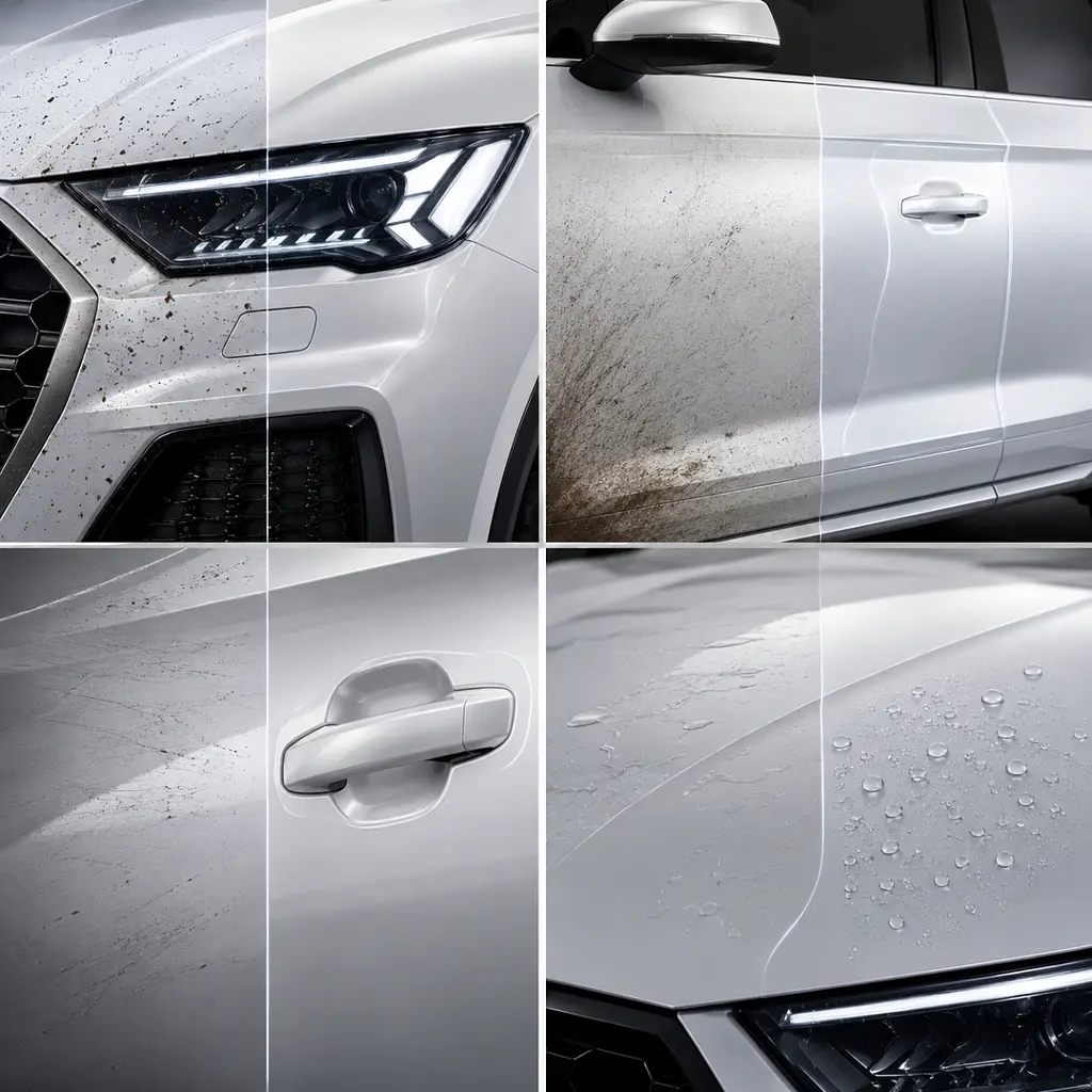 Антигравійна захисна бронеплівка за лекалами для Audi Q5 FY facelift 2021-2024 - повний кузов - фото 3