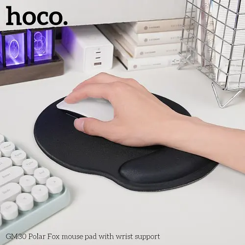 Килимок для миши Hoco GM30 Polar Fox mouse pad with wrist support Чорний - фото 3
