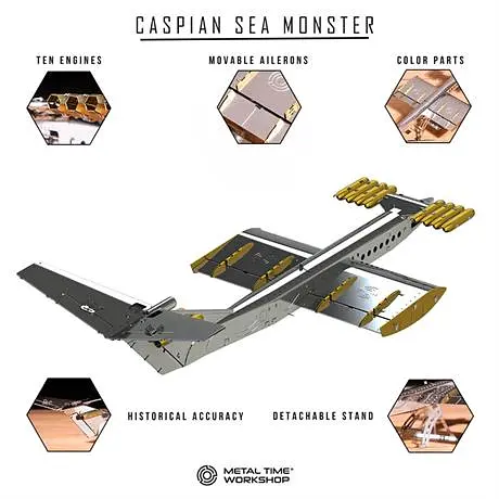 Колекцiйна модель Metal Time Sea Monster Ekranoplan MT099 - фото 4