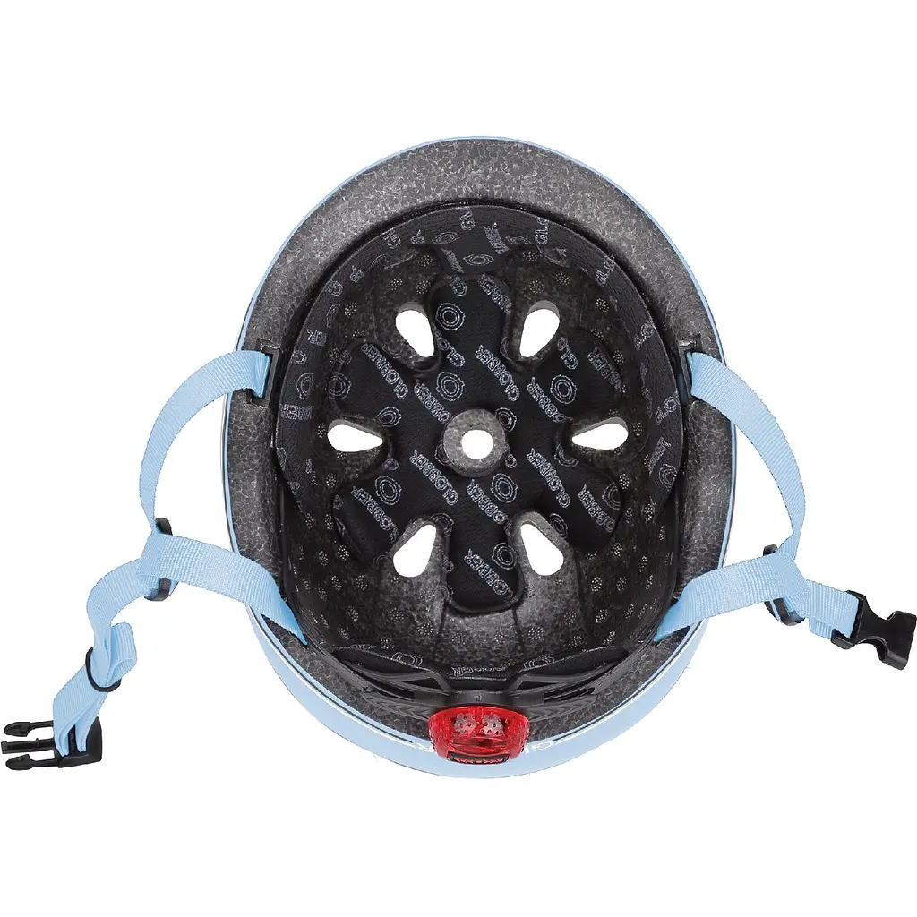 Шлем защитный детский Globber Go Up Lights с фонариком 45-51 см голубой (506-200) - фото 6