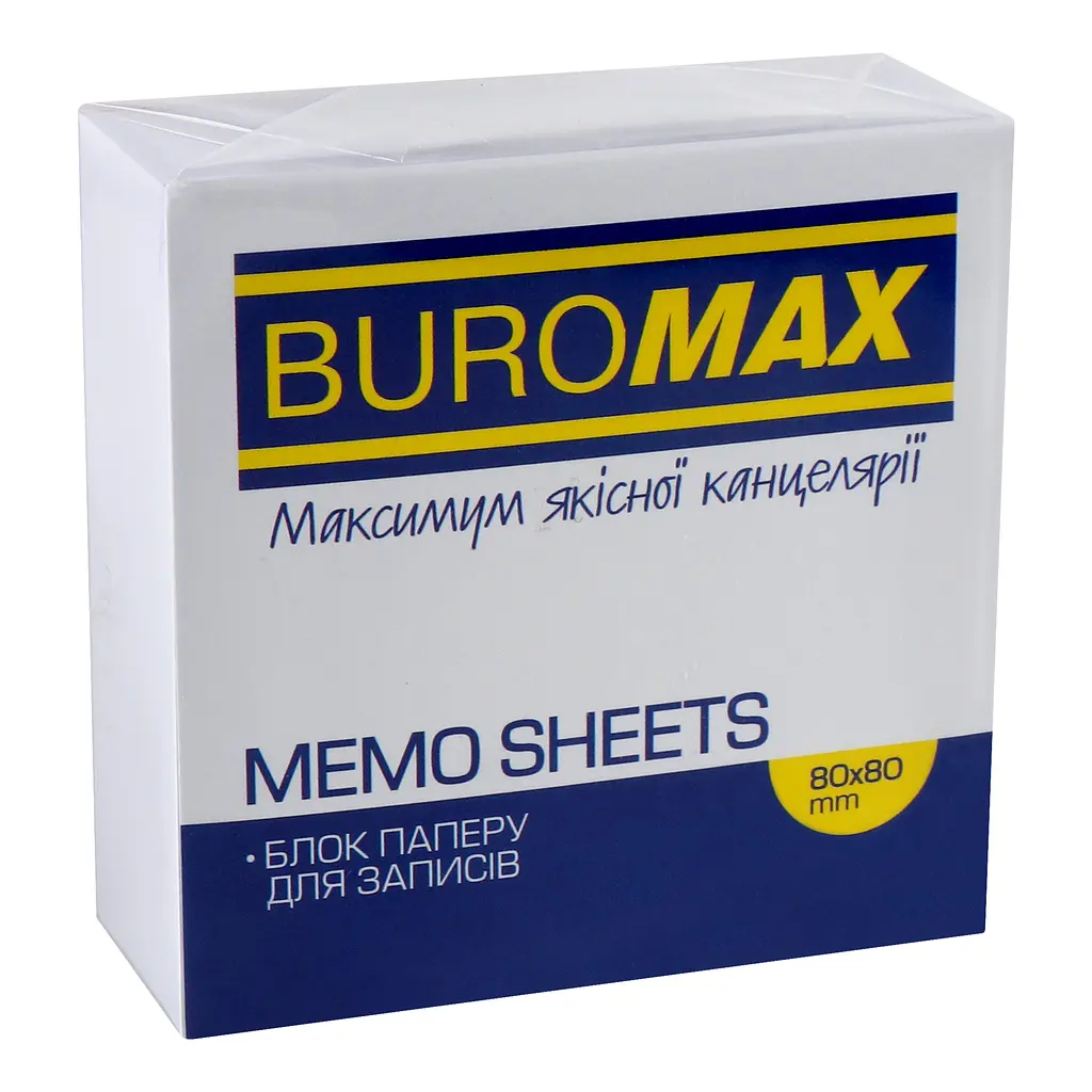 Блок паперу для нотаток Buromax проклеєний 80х80х30 мм білий (BM.2200) - фото 2