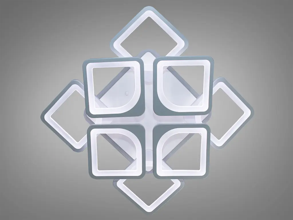 Люстра стельова LED Diasha S8060/4+4WH, 130W, 3200K-6000K, білий акрил, сучасний стиль для дитячої кімнати - фото 2