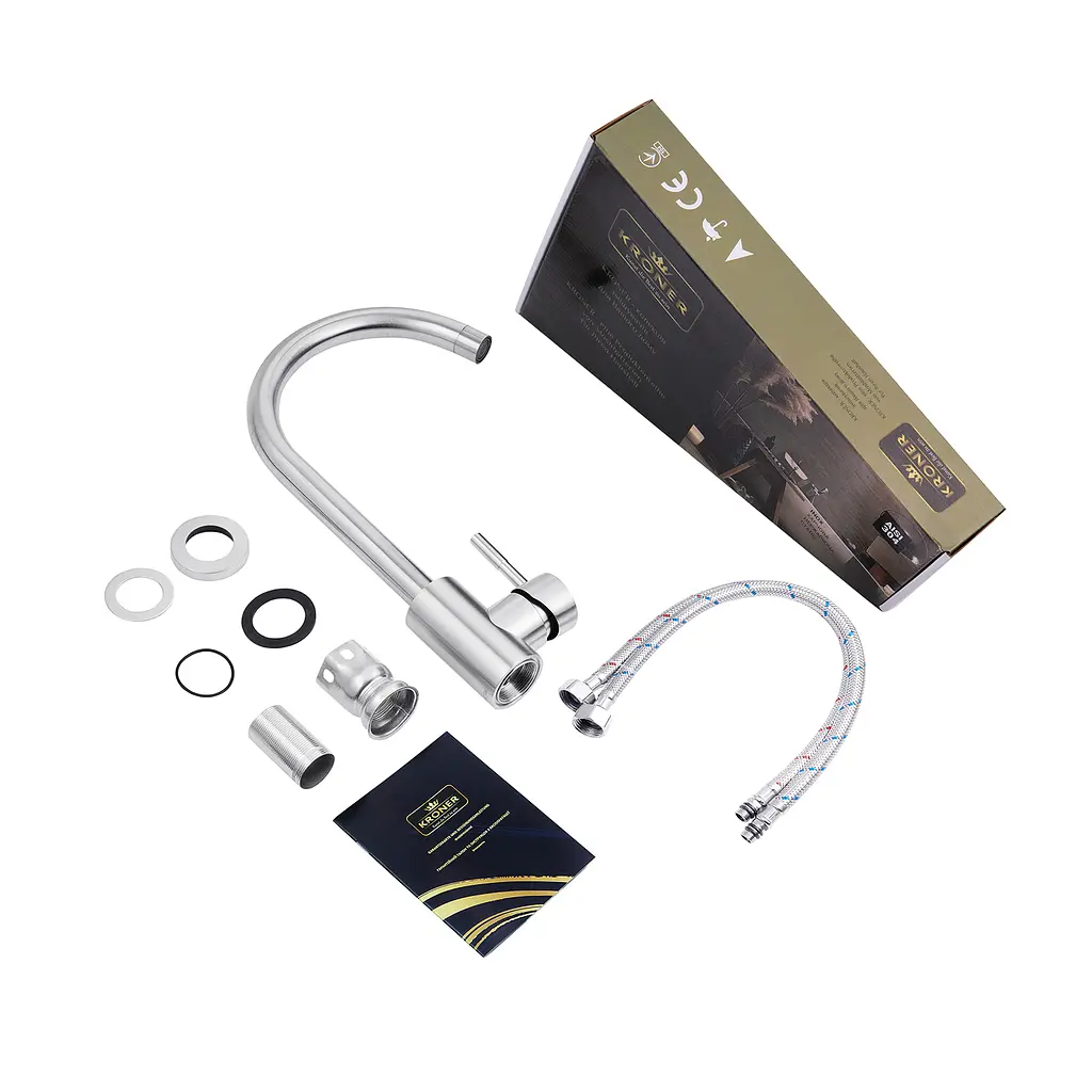 Смеситель для кухни Kroner KRM Edelstahl Klassisch - ESG035 (CV023000) - фото 5