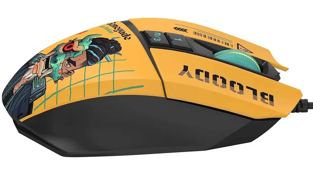 Мышь Bloody A4Tech W63 Max Renegade Sunset Yellow (W63 Max Renegade Sunset) - фото 6
