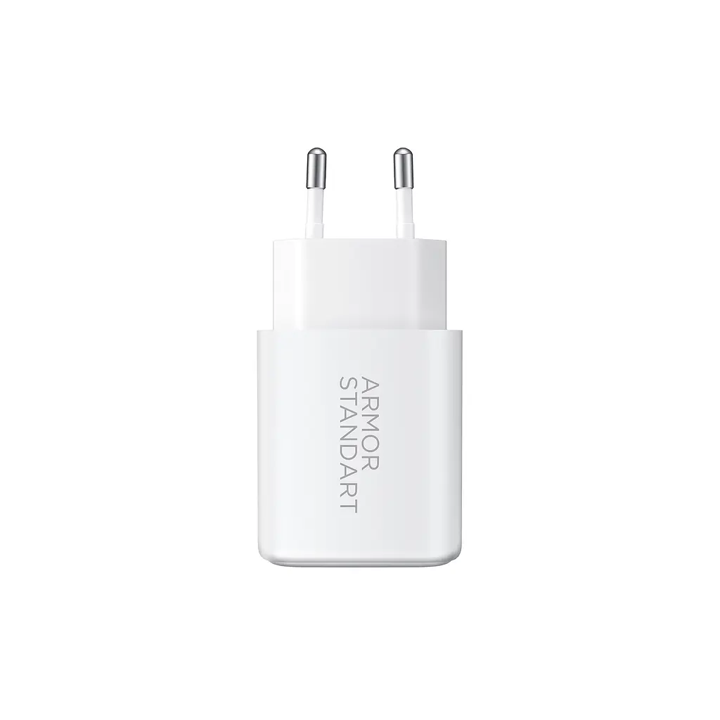 Мережевий зарядний пристрій ArmorStandart Poweraze 25W GaN Type-C + USB-A White (ARM87067) - фото 2