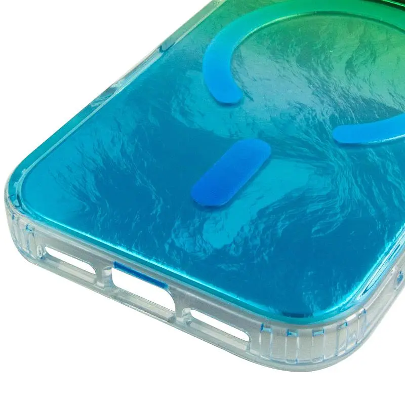 Чохол TPU Shiny Mountain (MagFit) для Apple iPhone 17 Pro Max (6.9) Green / Blue - фото 5