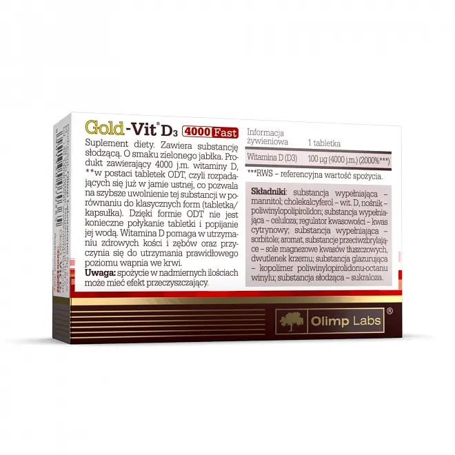 Вітаміни та мінерали Olimp Sport Nutrition Gold-Vit D3 4000 Fast, 90 таблеток - фото 2