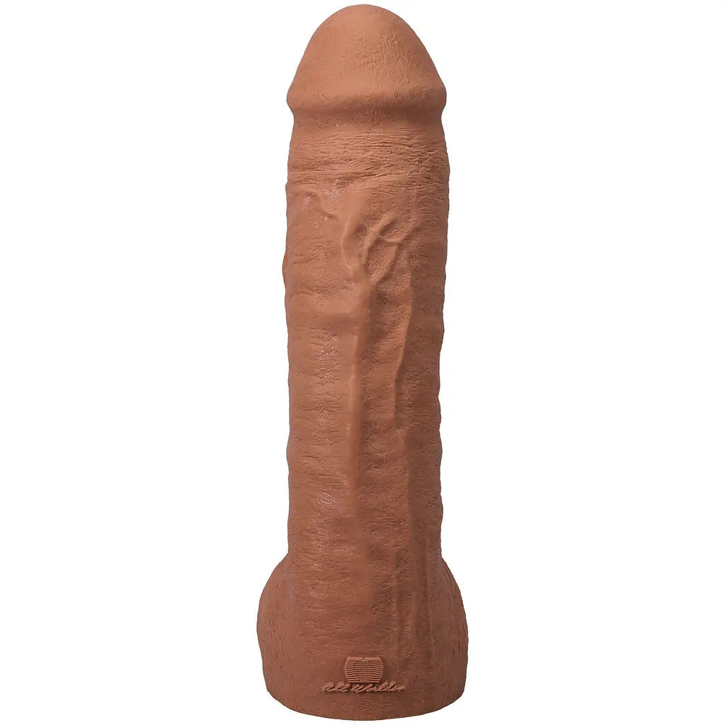 Фалоімітатор Doc Johnson The Realistic Cock ULTRASKYN 12 Inch з мошонкою, карамельний - фото 3