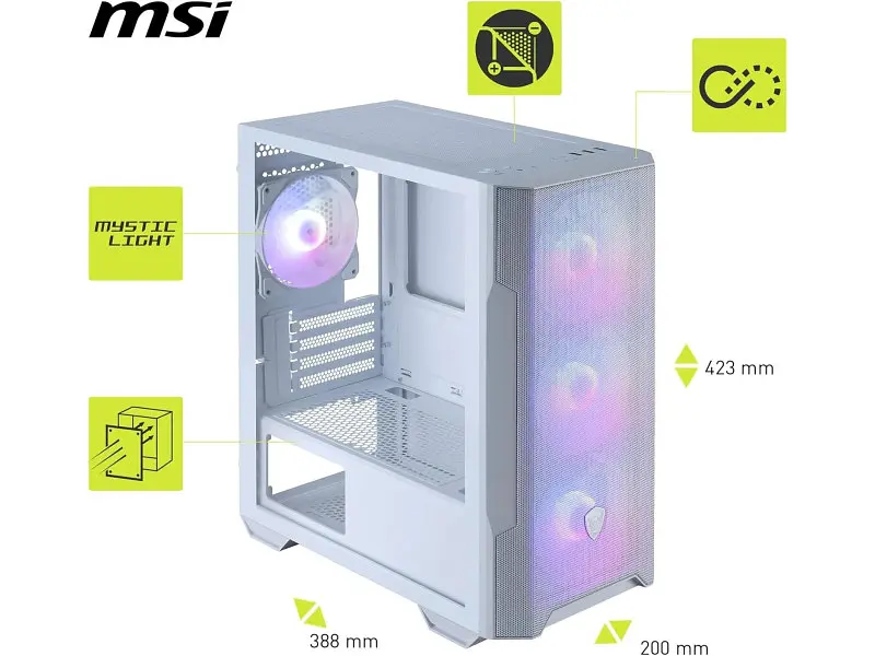Корпус MSI MAG Forge M100R White - фото 2