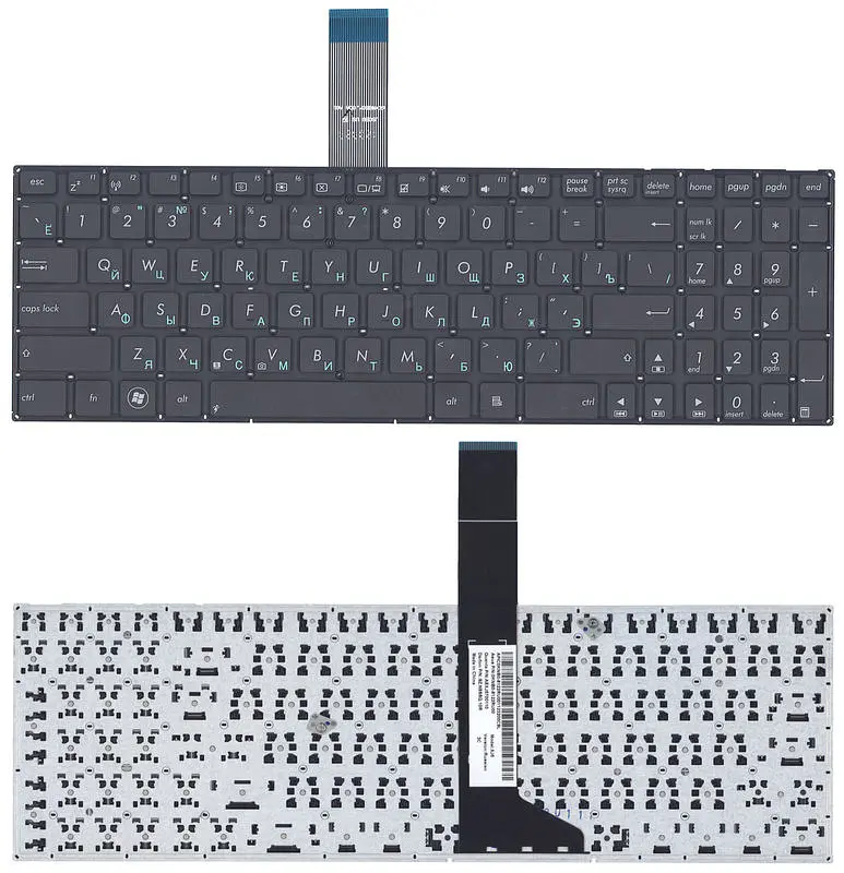 Клавіатура для ноутбука Asus A56, F552, K56, R501, R510, X501, X550, A550, F550, F552, K550, P550, R513, X552, A750, K750, X750 Black, (No Fra - фото 3