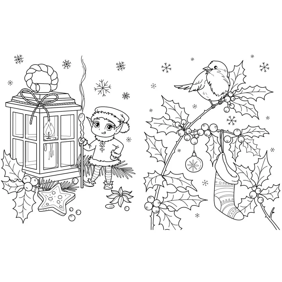 Большая книга раскрасок Рождество Ранок 1736023, 64 страницы - фото 2