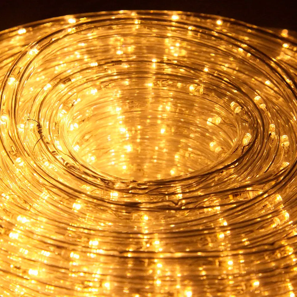 Светодиодная дюралайт гирлянда 8 метров Xmas Rope Light WW уличная гирлянда теплый белый - фото 4