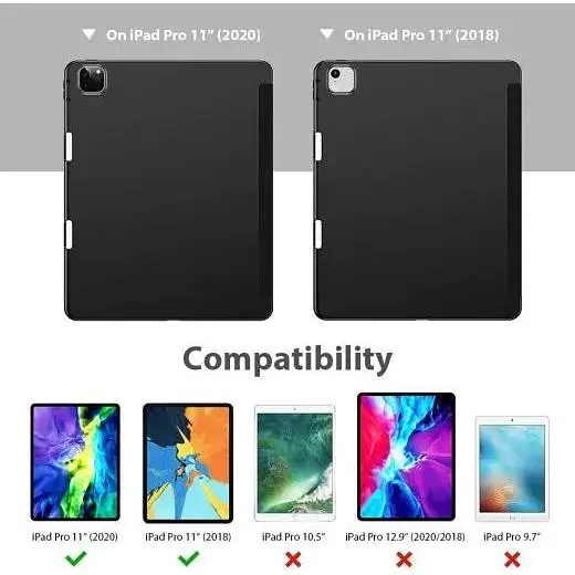 Чохол ESR Rebound Pencil Smart Case Black для iPad Pro 11" (2022 | 2021 | 2020) - фото 2