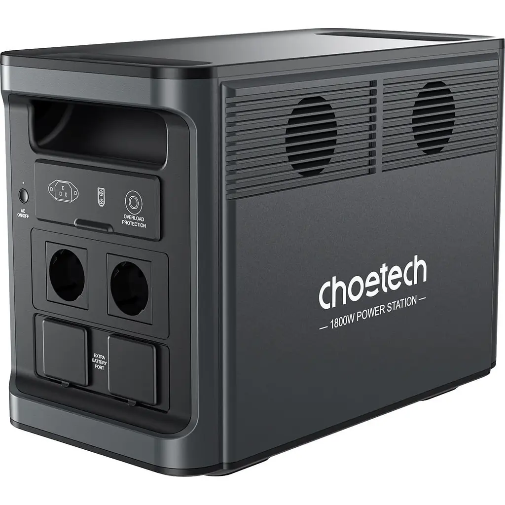 Зарядна станція Choetech BS065-EU-BK / 1800 Вт / 1536 Вт/ч / LiFePO4 (BS065-EU-BK) - фото 2