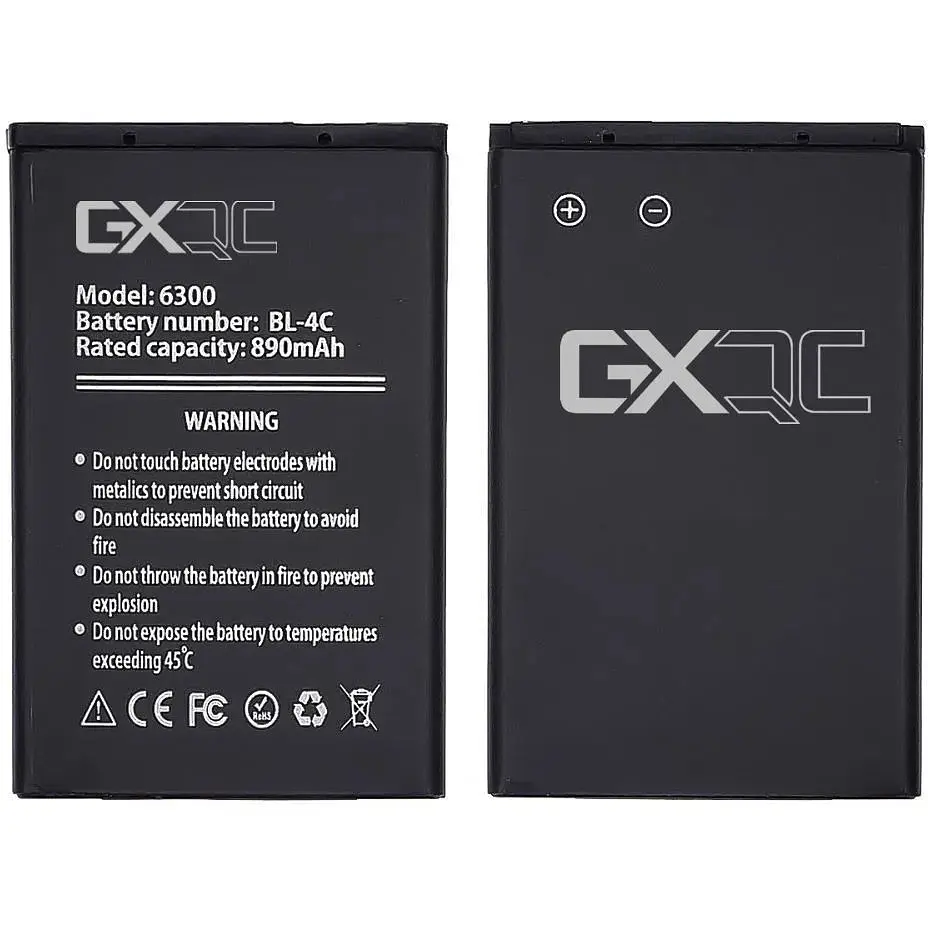 Акумуляторна батарея GXQC BL-4C Nokia 1203 5100 / 6100 / 6260 / 7200 / 7270 / 7610 / Nokia X2-00 / Nokia C2-05