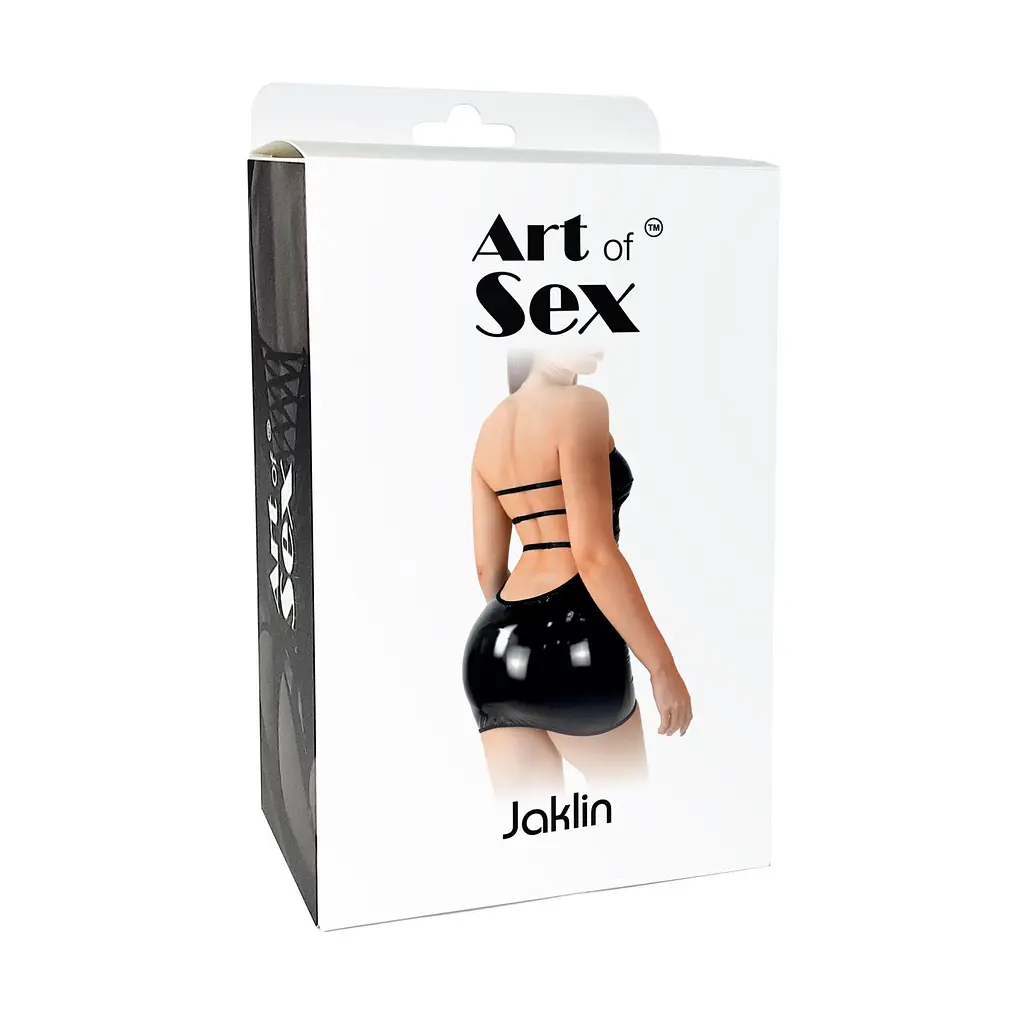 Сексуальна вінілова сукня Art of Sex - Jaklin, розмір XS-M, колір чорний - фото 3