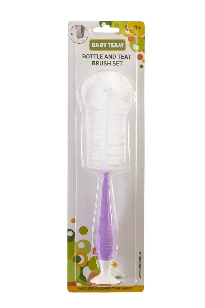 Набір йоржиків для пляшечок і сосок Baby Team фіолетовий 2 шт. (1600_фиолетовый) - фото 3