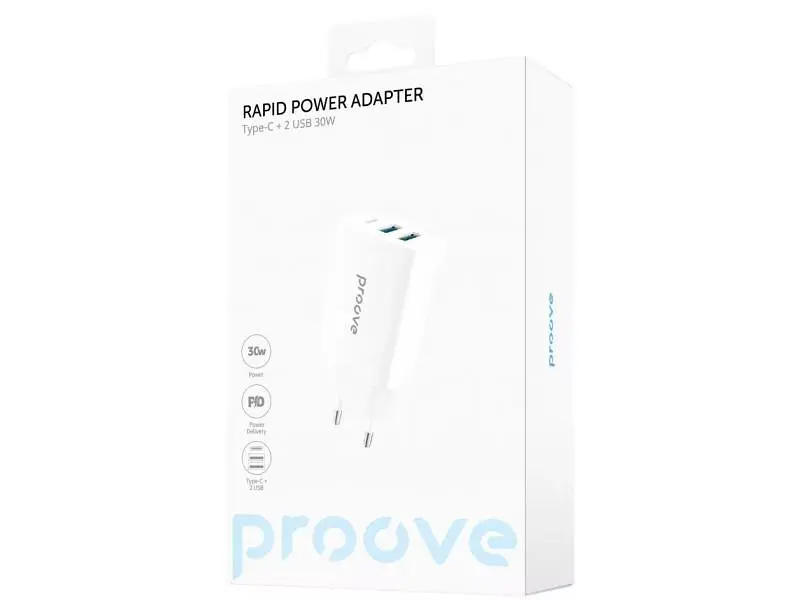 Мережевий зарядний пристрій Proove Rapid 30 W White (CRP30210002) - фото 3