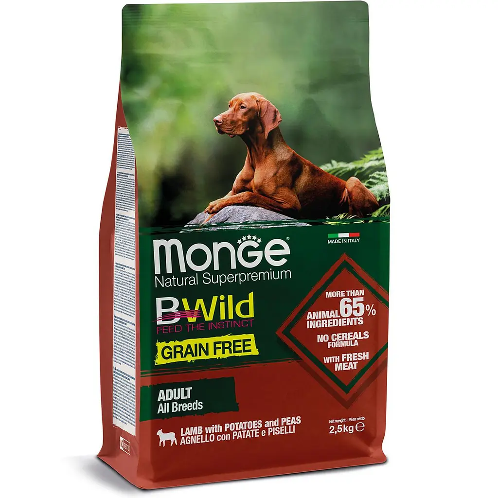 Сухий корм Monge BWild Adult Беззерновий для дорослих собак усіх порід з м'ясом ягняти 15 кг - фото 2