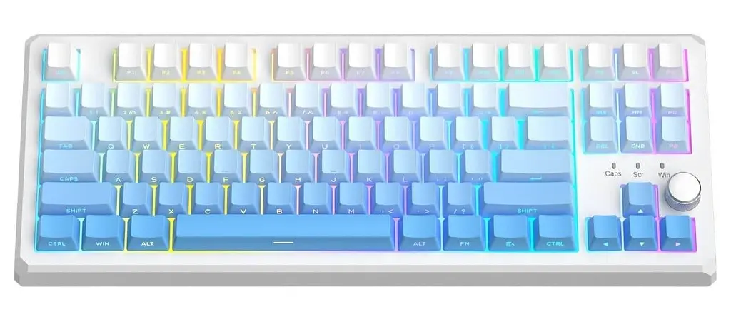 Клавіатура MageGee SKY 87 RGB Blue Whale Switch Wireless (6971969728509) White/Blue Gradient (G-000003958) - фото 2