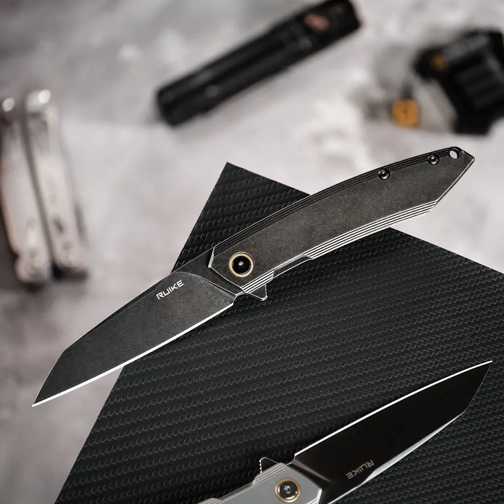 Ніж складаний туристичний Ruike P831S-SB, (8.5 см) 14C28N / 3cr14n чорний - фото 16