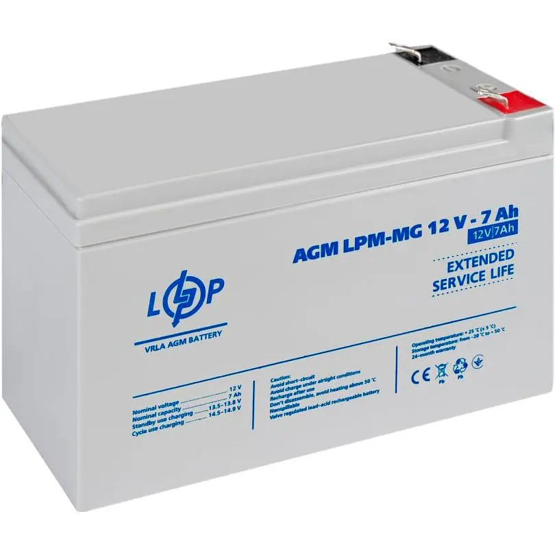 Аккумулятор LogicPower AGM-MG 12V [12V/7Ah/84Wh] [6552] [109181] - фото 4